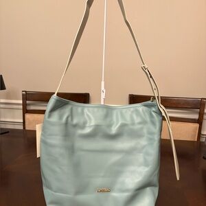 LuxeBold Hobo Light Blue Leather Shoulder Bag -NWOT